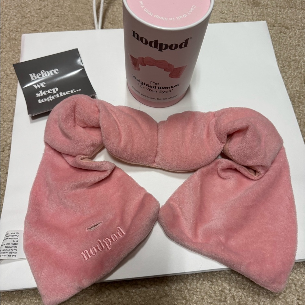 Pink Plush Face Mask with Bow Design